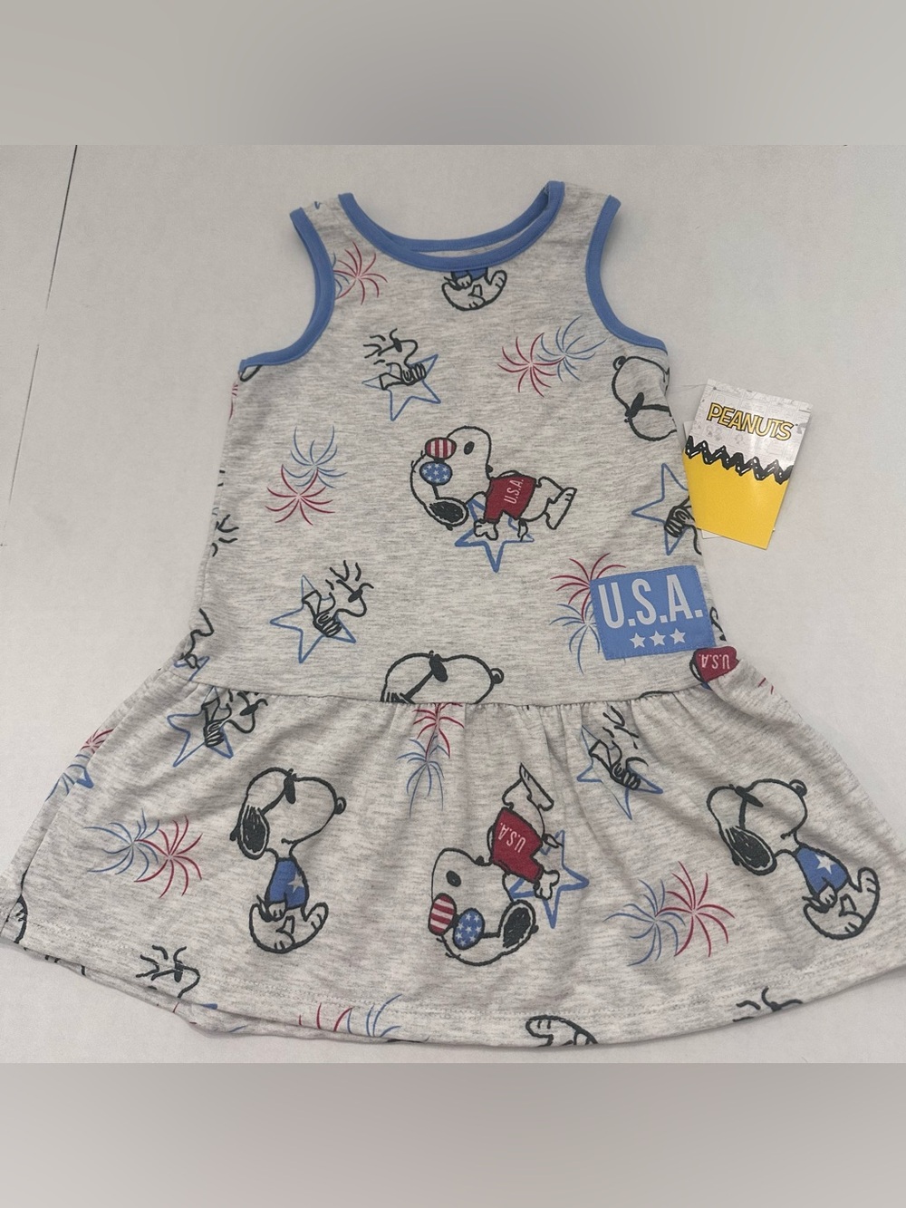 Peanuts Snoopy Americana Toddler Girl Dress, Size 18 Months